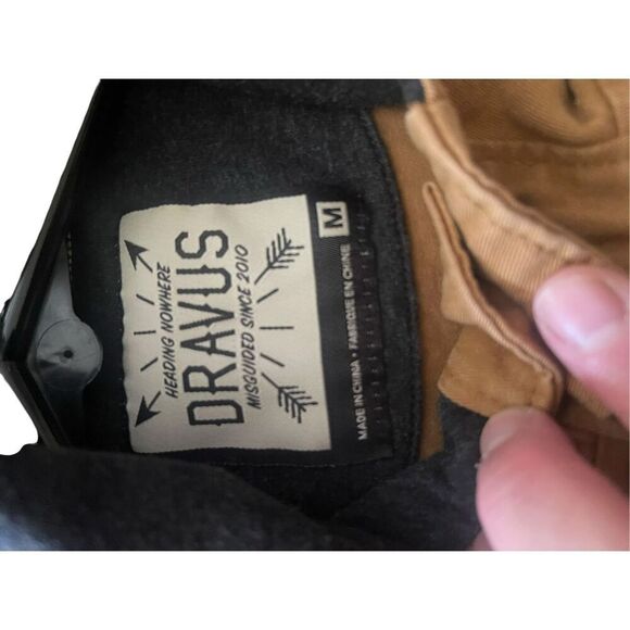 Dravus Mens Gray Brown Colorblock Long Sleeve Henley Pullover Hoodie Size Medium - Picture 4 of 10